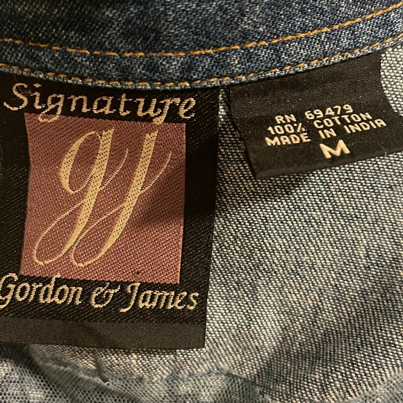 Vintage Signature Gordon & James Embroidered Jean jacket, size M, EUC - Picture 9 of 9